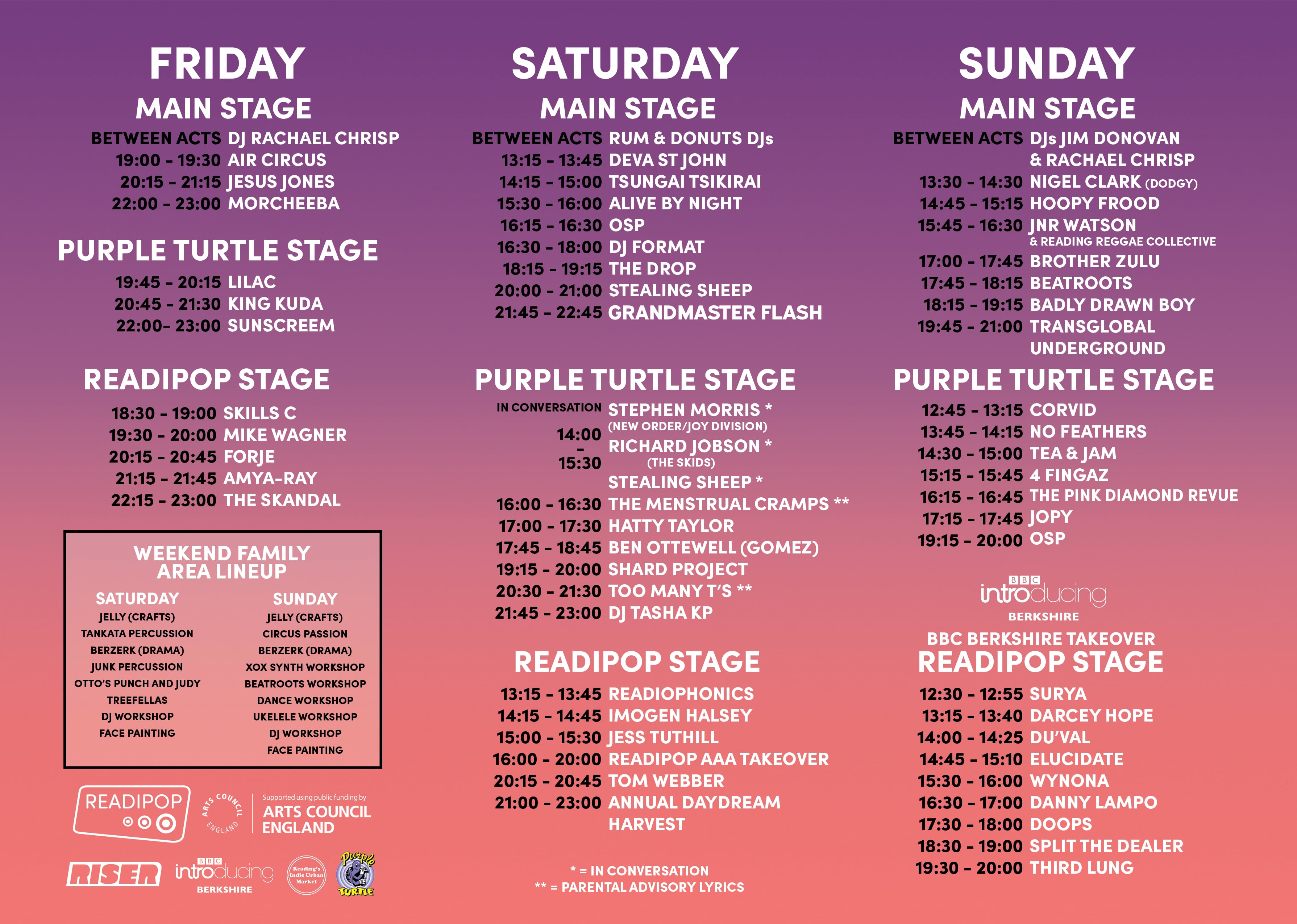 Festival Line-up